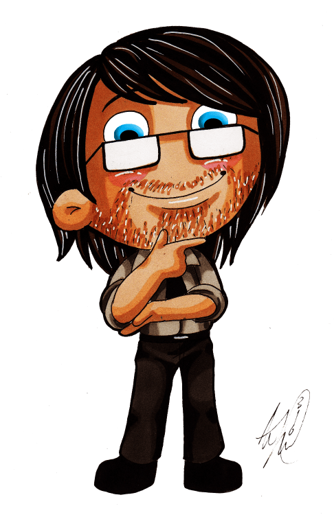 Illustration of Andy thinking